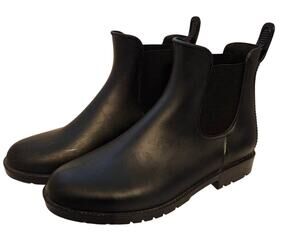 Asgard Women's Ankle Rain Boots Waterproof Chelsea Boots Size 7 Black